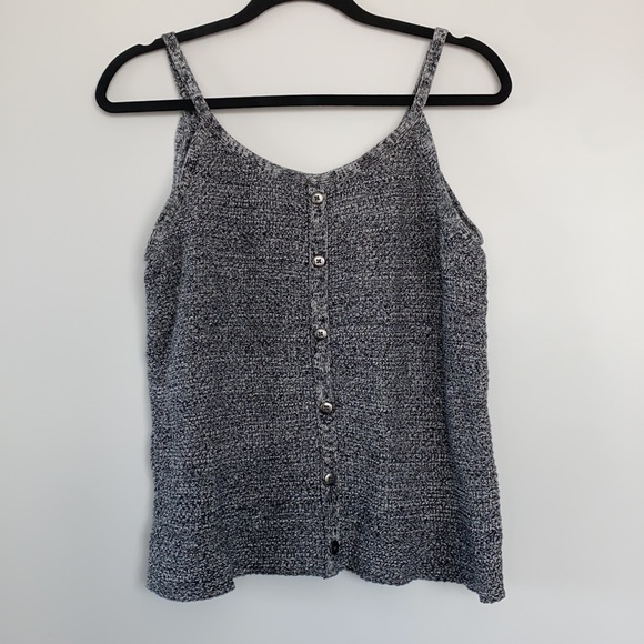 Salt and Pepper Button Back Knit Top - Picture 2 of 6